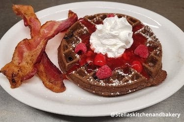 Waffles with bacon