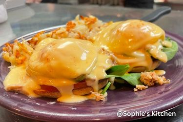 Crab Cake Benedict from Sophie's Kitchen