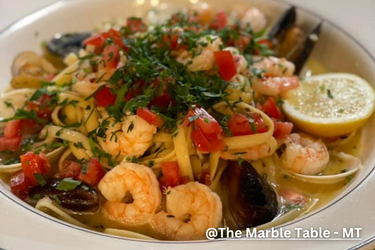 Seafood Pasta at The Marble Table